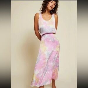 Nation LTD Juliana Tie Dye Midi Skirt Topanga Canyon A Line Size XS